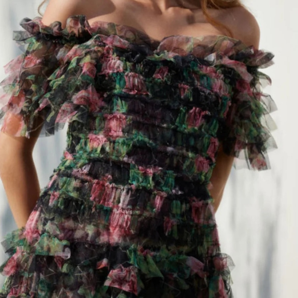 Floral Ruffle Maxi Dress - Picture 3 of 7